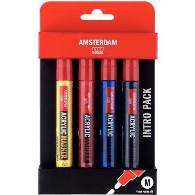 Afbeelding van Amsterdam Acrylmarker intro set 4 kleuren