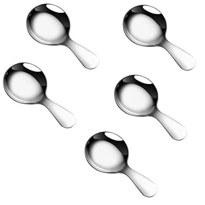Afbeelding van 5 Stuks Korte Handvat Lepels Suiker Kruiden Zout Dessert Lepel Thee Koffie Ijs