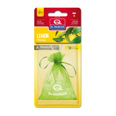 Afbeelding van Dr. Marcus Lemon Fresh bag luchtverfrisser met neutrafresh technologie Geurhanger Tot 50 dagen geurverspreiding 20 Gram