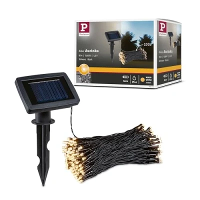 Afbeelding van Paulmann Led tuinlamp Solar Lichterkette Aurinka IP44 3000K 0lm/m Schwarz