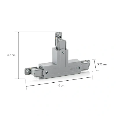 Afbeelding van Nordic T stuk vast 90gr. tbv. rail grijs links 5050051