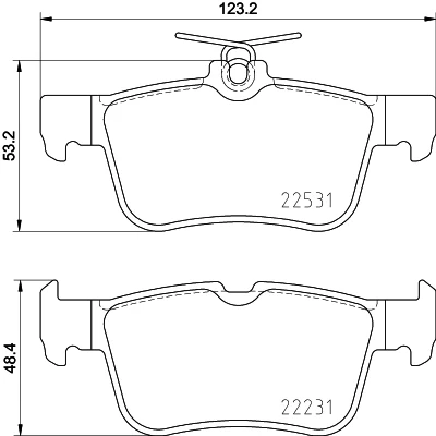 Afbeelding van Remblokkenset, schijfrem HELLA PAGID 8DB 355 025 491