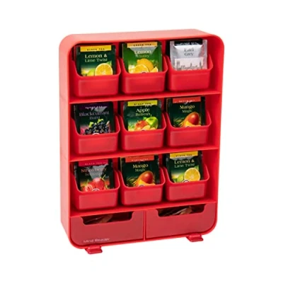 Afbeelding van Mind Reader TBORG RED Houder Theezakje Organizer, Kunststof