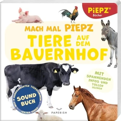 Afbeelding van Mach mal PIEPZ® Tiere auf dem Bauernhof: Entdecke die Welt mit kindgerechten Sounds Soundbuch für Kinder ab 12 Monaten