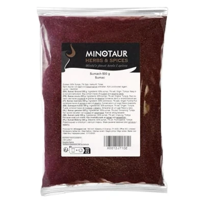 Afbeelding van Minotaur Spices Sumac Gemalen, 2 x 500 g (1 Kg), Sumak Azijnboom Kruidenpoeder