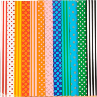Afbeelding van Glac� papier met print, vel 32x48 cm, kleuren assorti, 100 assorti