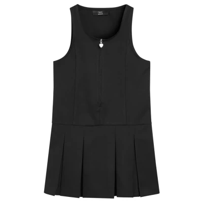 Afbeelding van Next ZIP Front Pinafore Jurk voor kinderen, Maat: 104, Black