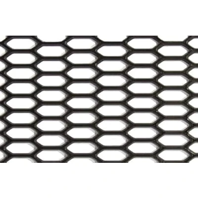 Afbeelding van AutoStyle Kunststof Racegaas ABS zwart HEX Fine 18x7mm 120x30cm