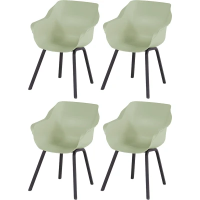 Afbeelding van Hartman Sophie Element dining armstoel French green 4 st.