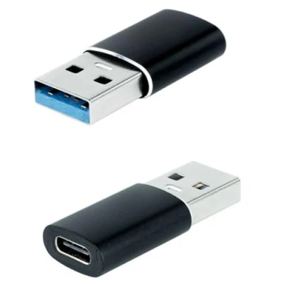 Afbeelding van NANOCABLE 10.02.0012 USB A 3.1 naar C adapter, A/stekker C/bus, zwart