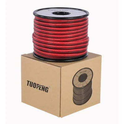 Afbeelding van TUOFENG 18awg Siliconen elektrische kabel, verlengkabel [zwart 20 m rood m], 2 draads parallelle draadkabel, zachte en flexibele 18 gauge strengen koperdraad