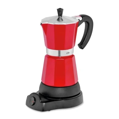 Afbeelding van Cilio 273854 Classico Espressomaker, 6 Kopjes, Elektrisch, Rood