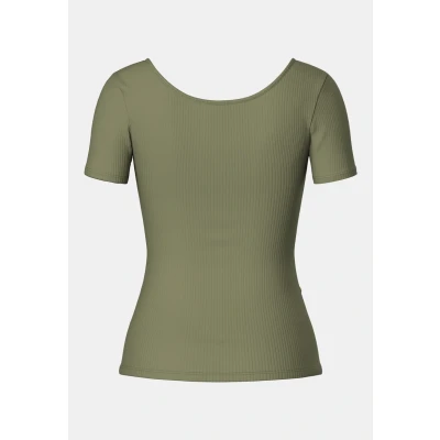 Afbeelding van Pieces Pckitte Tshirt basic, Dames, Maat: XS, Deep lichen green