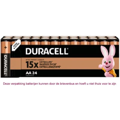 Afbeelding van AA batterij Duracell 24 stuks (Alkaline, 1.5 V)