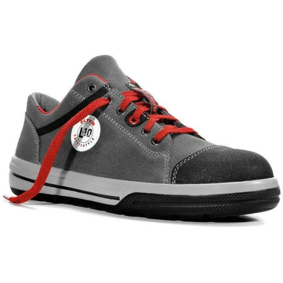 Afbeelding van ELTEN Veiligheidsschoenen VINTAGE Pirate Low ESD S3, dames en heren, leer, stalen neus, licht, sportief, grijs/zwart, maat: 39