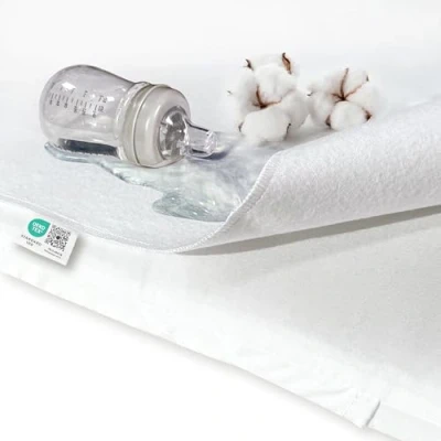 Afbeelding van MAKIAN Waterdichte matrasbeschermer matras 40 x 90 cm Molton van katoen Oeko Tex® standaard 100 getest, waterdicht en hygiënisch kookvast geschikt voor de droger