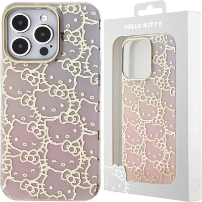 Afbeelding van Hello Kitty IML Gradient Electrop Crowded Hoofdhoes voor iPhone 14 Pro Roze