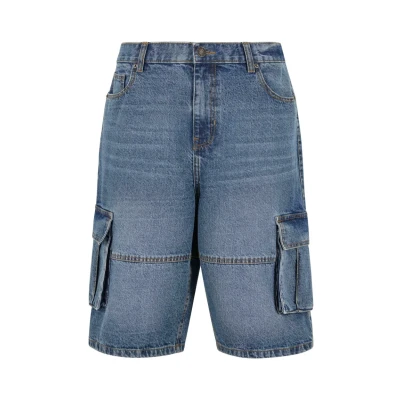 Afbeelding van Urban Classics Jeansshort, Heren, Maat: 28, Mid deep blue washed