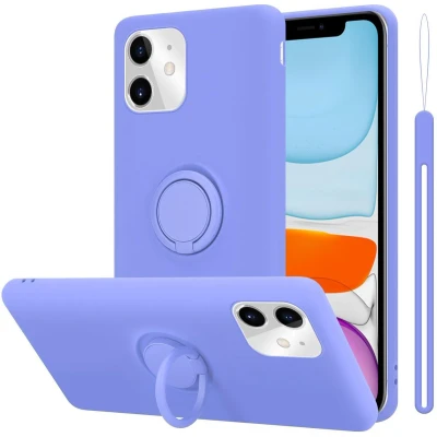 Afbeelding van Cadorabo Hoesje geschikt voor Apple iPhone 11 in LIQUID LICHT PAARS Beschermhoes van TPU silicone Case Cover met ring