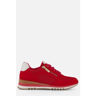 Afbeelding van Marco Tozzi Sneakers laag, Dames, Maat: 39, Cherry comb Imitatieleer/ textiel