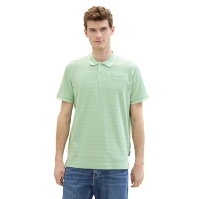 Afbeelding van TOM Tailor MIT Struktur Poloshirt, Heren, Maat: Medium, Paradise mint