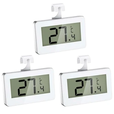 Afbeelding van Koelkastthermometer, digitale thermometer, koelkast met goed leesbaar lcd display, koelkastthermostaat voor vriezer vorst alarm, vriestthermometer thuis, keuken, 3 stuks