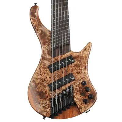 Afbeelding van Ibanez EHB1506MS Bass Workshop Antique Brown Stained Low Gloss 6 snarige headless basgitaar met gigbag