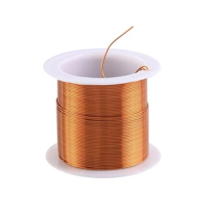 Afbeelding van koperdraad, 10 m, 0,6 mm, magnetisch, geëmailleerd, spoel, handwerkdraad, magnetische spoel van koper, voor inductie transformatoren