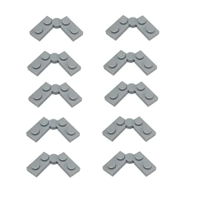 Afbeelding van LEGO Bricks 2429c01 City scharnierplaat, 1 x 4 pinnen, 10 stuks, lichtgrijs