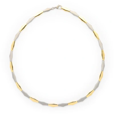 Afbeelding van Boccia titanium 08047.02 Ketting zilver en goudkleurig 45 cm