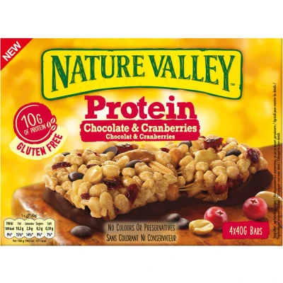 Afbeelding van Nature Valley Proteine Repen Berries &amp; Chocolate 4 stuks