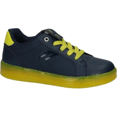 Afbeelding van Geox J 745p B Sneaker laag gekleed Jongens Maat 34 Blauw 0749 Navy/Lime