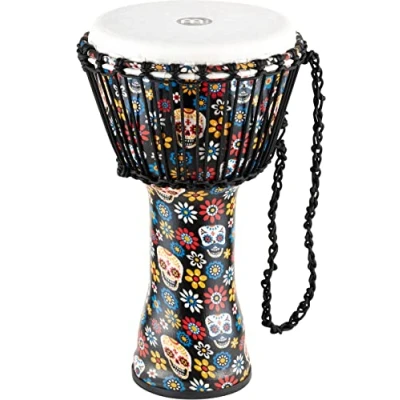 Afbeelding van Meinl PADJ7 M F Rope Tuned Travel Series Day Of The Dead 10 inch Djembe