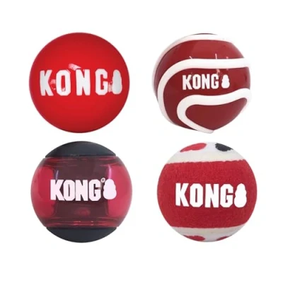 Afbeelding van Kong Signature Ballen Assorti 7X7X7 CM (4 STUKS)