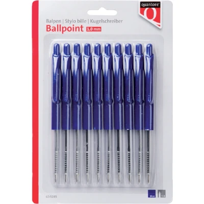 Afbeelding van Balpen Quantore drukknop blauw