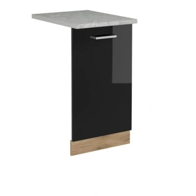 Afbeelding van Vicco Afwaspaneel R Line, zwart hoogglans, 45 cm, AP marmer