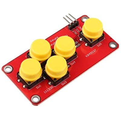 Afbeelding van HALJIA AD Toetsenbord Simuleren Elektronische Bouwstenen 5 Key Module Analoge Knop Compatibel met Arduino Sensor Uitbreidingskaart