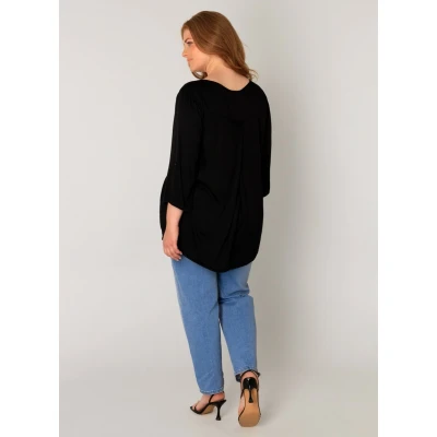 Afbeelding van Base Level Curvy blousetop zwart