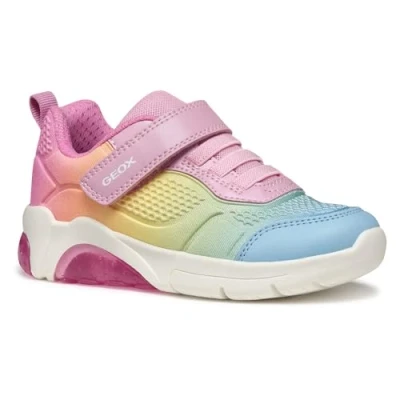 Afbeelding van Geox Light UP J Fadinlight GIRL Sneakers laag voor kinderen, Maat: 35, Pink/multicolor Schoenen