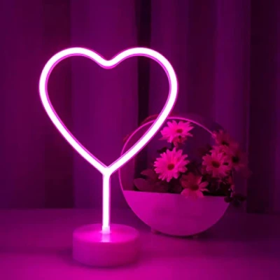 Afbeelding van NIWWIN Neon LED verlichting, slaapkamerdecoratielampen, bedlampjes en op batterijen. Gebruikt om kinderkamer , vakantie verjaardagscadeaus te versieren. (Cardioïde)