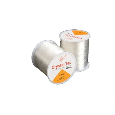 Afbeelding van 2 stuks rekbare kristallen armband koord elastische kralen sieraden maken string cord clear stretch voor doe het zelf