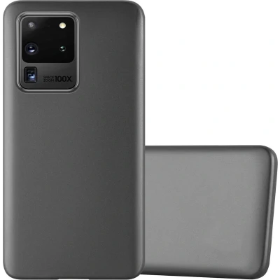 Afbeelding van Cadorabo Hoesje geschikt voor Samsung Galaxy S20 ULTRA in METALLIC GRIJS Beschermhoes gemaakt van flexibel TPU silicone Case Cover