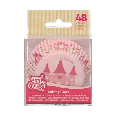 Afbeelding van FunCakes Baking Cups Princess: Perfect voor princessen thema cupcakes, Cupcakes en meer, Taart decoratie, pk/48
