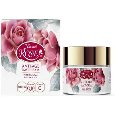 Afbeelding van Anti age creme met rozenolie, Vitamine A, Q10 en C, 50ml