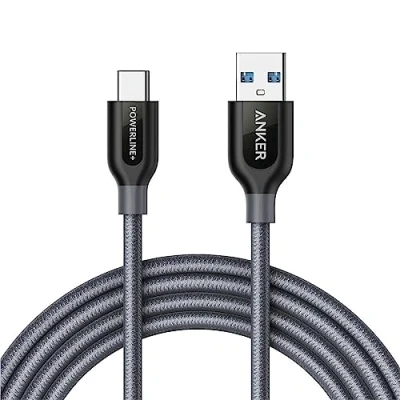 Afbeelding van Anker Powerline USB kabel, C naar 3.0 1,8 m, hoge duurzaamheid, voor Galaxy Note 8, S8, S8+, S9, iPad Pro 2018, MacBook, Sony XZ, LG V20 G5 G6, HTC 10, Xiaomi 5 en meer