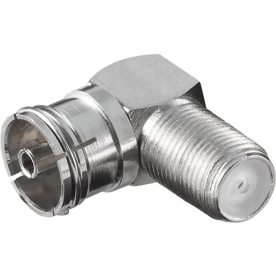 Afbeelding van F (v) Coax IEC haakse adapter