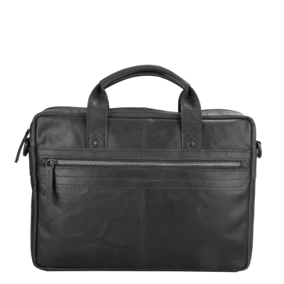 Afbeelding van Spikes &amp; Sparrow Leren Laptoptas 13.3 inch 41544 Zwart