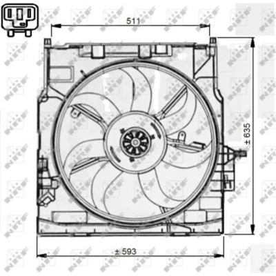 Afbeelding van Koelventilatorwiel NRF 47733