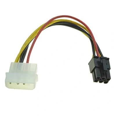 Afbeelding van R03S 6 pins PCI E naar 4 Molex stroomkabel PCIe voedingsadapter voor grafische kaarten, adapterkabel