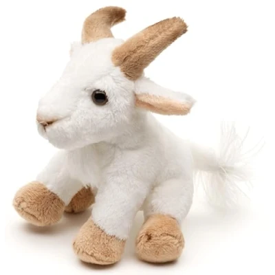 Afbeelding van Uni Toys Berggeit Plushie 14 cm (lengte) pluche geit dier, knuffeldier